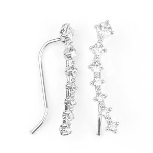 Silver and Rhinestone Ear Crawlers